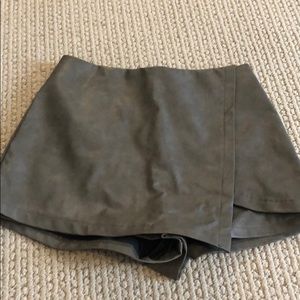 leather envelope skort